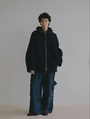 ETRE TOKYO 리버서블 보아 블루종 M