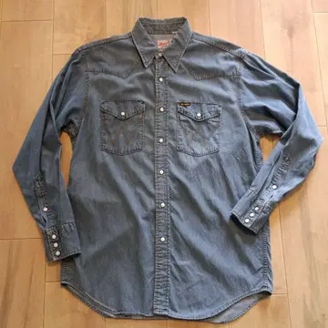 새상품급 90s Wrangler 웨스턴 데님 셔츠 M 사이즈