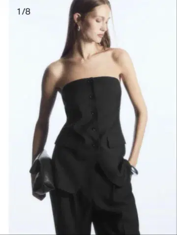 블랙 스트랩리스 셋업