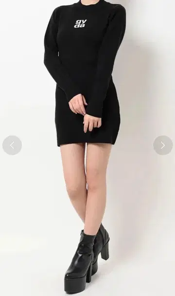 GYDA 타이트 니트 원피스 블랙