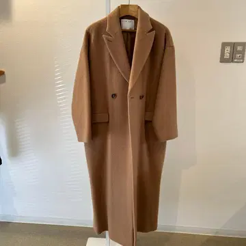 RIM.ARK 베이지 더블 버튼 롱 코트