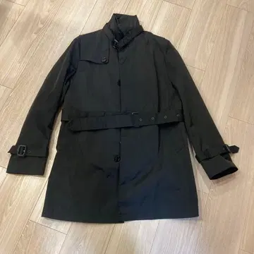 BARNEYS NEW YORK 레이어 드라이어 부착 코트 블랙