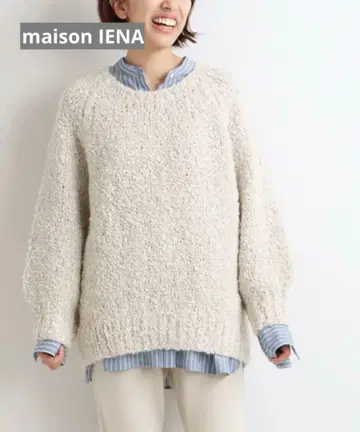 maison IENA 알파카 울 핸드 풀오버