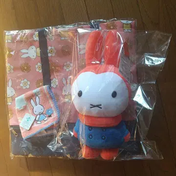 미피 봉제 인형 토트백 손수건 세트