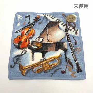 미사용 페이러 악기 피아노 바이올린 트럼펫 타월 손수건