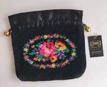 FEILER 꽃무늬 자수 복조리 파우치