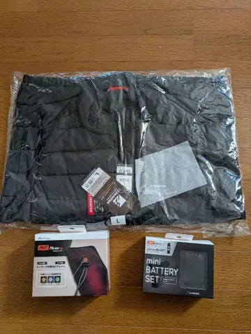 [ 미사용 ] 작업복 방한 베스트 남성용 현장 작업복 워크웨어 히터 세트