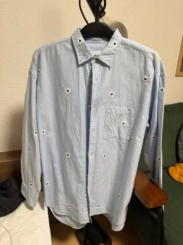 NICK GEAR 꽃무늬 자수 셔츠