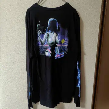 YRN 블랙 긴팔 T셔츠 L