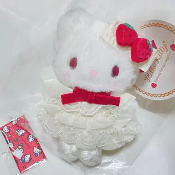산리오 헬로키티 쇼트 케이크 마스코트 홀더 스트랩 새상품