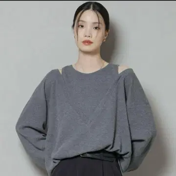 [택 포함 새상품] 나노 유니버스 페이크 레이어드 와플컷 상의 그레이