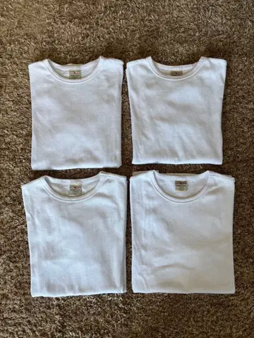 묶음 판매 AVIREX RIB S/S 크루넥 티셔츠