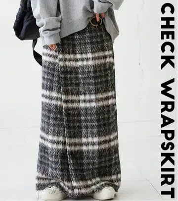 안티카 체크 랩스커트