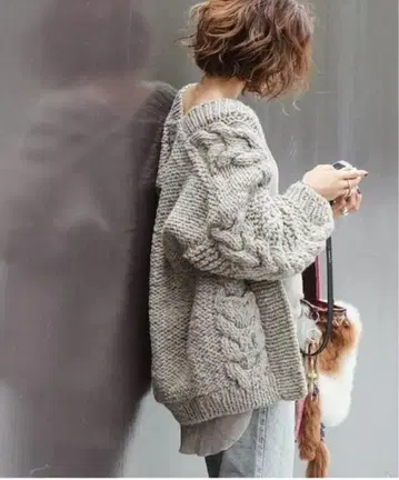 오드리 앤 존 와드 페루 핸드 니트 가디건