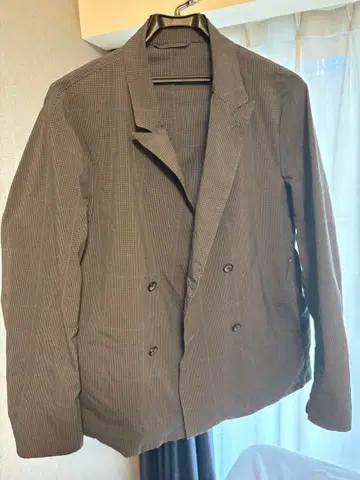 UNITED TOKYO 브라운 체크 무늬 자켓 사이즈 2