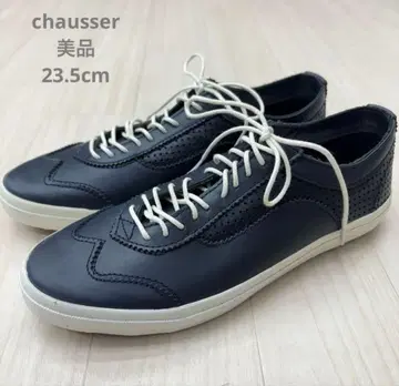 쇼세 sesamis chausser 가죽 신발 네이비 23.5