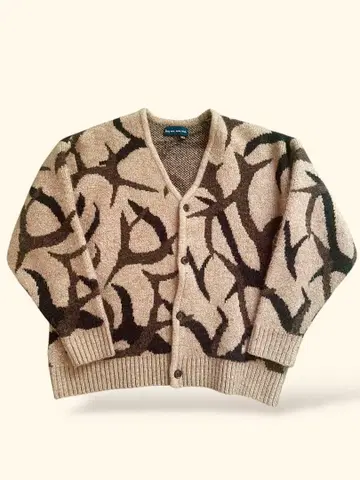 유나이티드 애로우즈 애니멀 무늬 V 니트 가디건 M 사이즈 massese