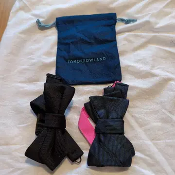 TOMORROWLAND 보타이 세트 블랙 체크