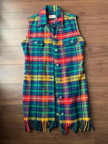 Chipie 체크 무늬 슬리브리스 원피스