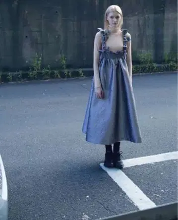 [클리닝 완료] Bibiy MIMI RIBBON SKIRT 다크 그레이