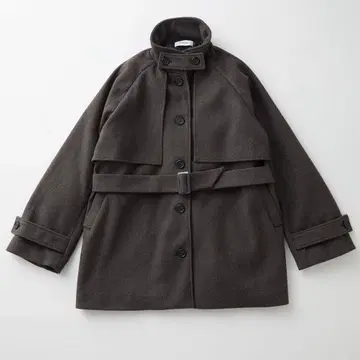 MONO-MART 2WAY 샤기 멜톤 미들 기장 트렌치코트