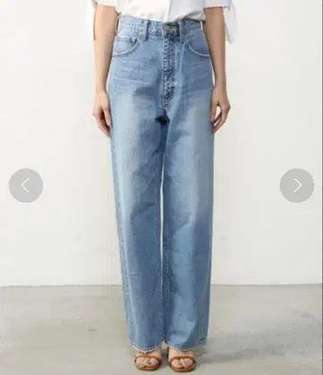 AZUL by moussy 하이웨스트 와이드 데님 팬츠