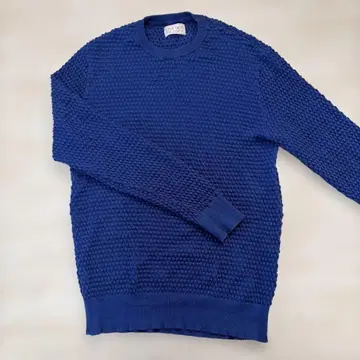 CASA-ISAAC 네이비 크루넥 니트 2016년제