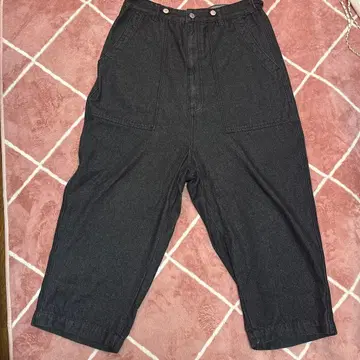 WORLD OF JEANS 블랙 데님 와이드 팬츠 사루엘