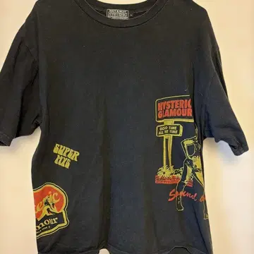 HYSTERIC GLAMOUR 그래픽 T셔츠 블랙