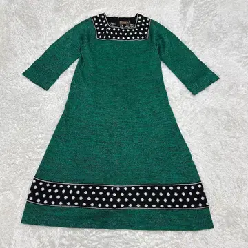 Toyoko Saito 롱 원피스 니트 원피스 라메 믹스 반짝반짝