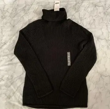 유니클로 U 3D 메리노 블렌드 터틀넥 스웨터 블랙 XL 사이즈