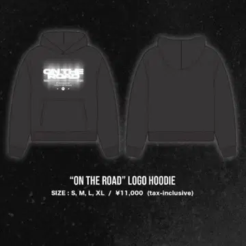 T-Pablow ON THE ROAD 로고 후드티