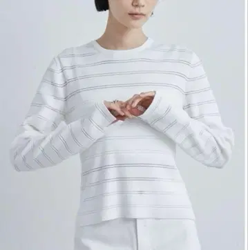 2025년 새상품 미스슬로에 오가닉 보더 RIB 니트 PO