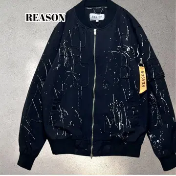 리즌 Reason 블루종 자켓 페인트 [ M ] 블랙 5765