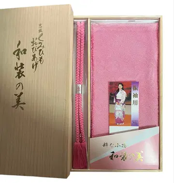 고급 끈 오비 장식 천 후리소데 일본 의류의 미 목상자형 핑크