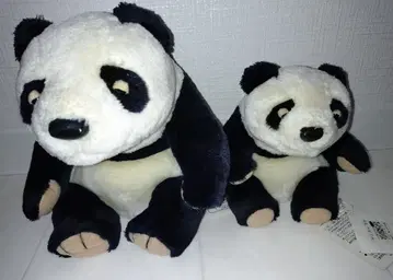 부모와 자식 팬더 봉제 인형 대소 세트 택 포함