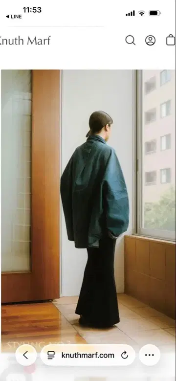 Knuth Marf 오버 사이즈 데님 자켓