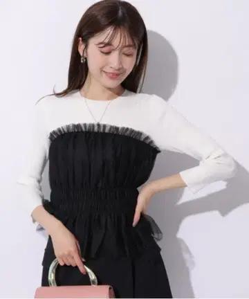 [ 새상품 ] 아푸와이저 리셰 튤 콤비 베어 니트