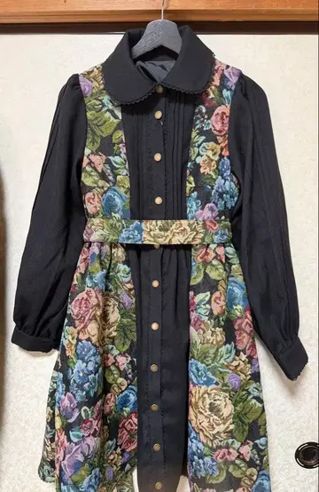 시마무라 쿠루미 콜라보 노엘 드 메모와르 원피스 블랙