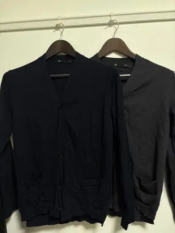 메리노 블렌드 V넥 가디건 (긴팔) UNIQLO+J M 2장 세트