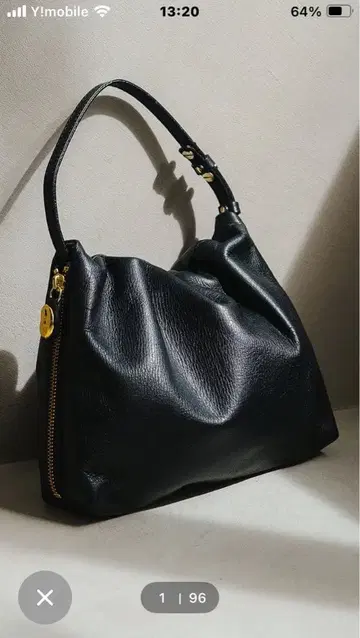 gemeil 제뮤일 가죽 원 핸들 백 러셋 블랙