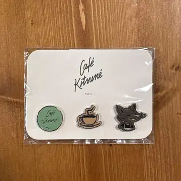 카페 여우 핀 배지 3개 세트