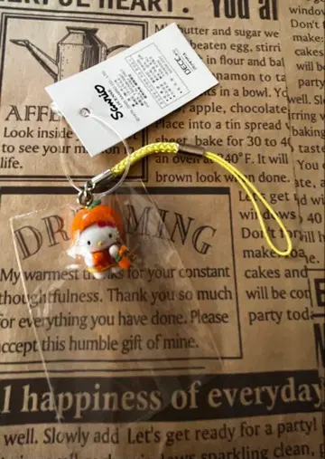 초레어 한국 한정판 귤소녀 키티 족쇄 스트랩