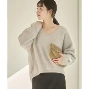 Plage 플라주 Fur V Nuance 풀오버