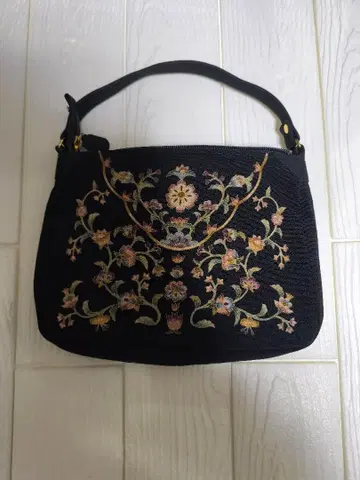 오카주 오카지마 핸드백 블랙