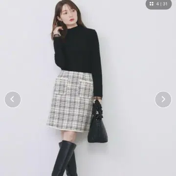 이번 시즌 index 체크 트위드 스커트