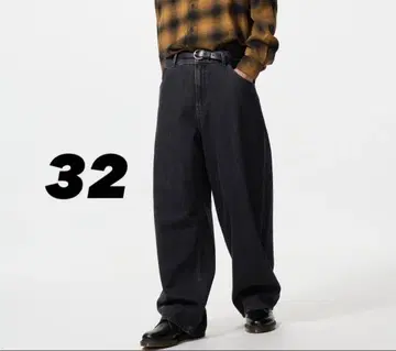 배기 커브 청바지 유니클로 사이즈 32