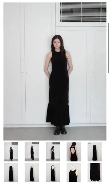 Back Open Velor Dress