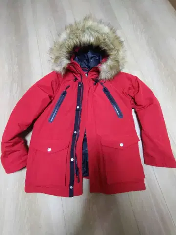 샷 슈노켈 다운 파카 빨간색