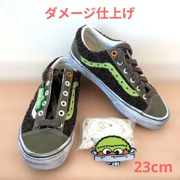 미사용 VANS 세서미 스트릿 스니커즈 브라운 데미지 마감